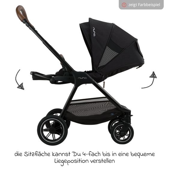 Nuna Buggy & Sportwagen TRIV next mit Liegefunktion, umsetzbarer Allwettersitz, Teleskopschieber nur 8,9 kg, inkl. Adapter & Regenschutz - Rainbow