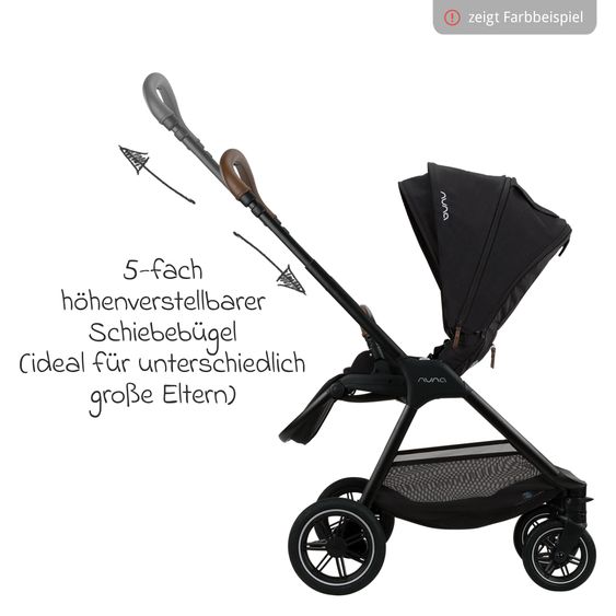 Nuna Buggy & Sportwagen TRIV next mit Liegefunktion, umsetzbarer Allwettersitz, Teleskopschieber nur 8,9 kg, inkl. Adapter & Regenschutz - Rainbow
