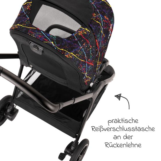 Nuna Buggy & Sportwagen TRIV next mit Liegefunktion, umsetzbarer Allwettersitz, Teleskopschieber nur 8,9 kg, inkl. Adapter & Regenschutz - Rainbow