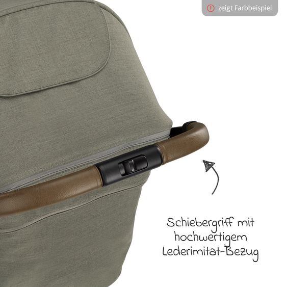 Nuna Buggy & Sportwagen TRVL bis 22 kg belastbar nur 7 kg leicht mit Liegefunktion inkl. Regenschutz & Transporttasche - Caviar