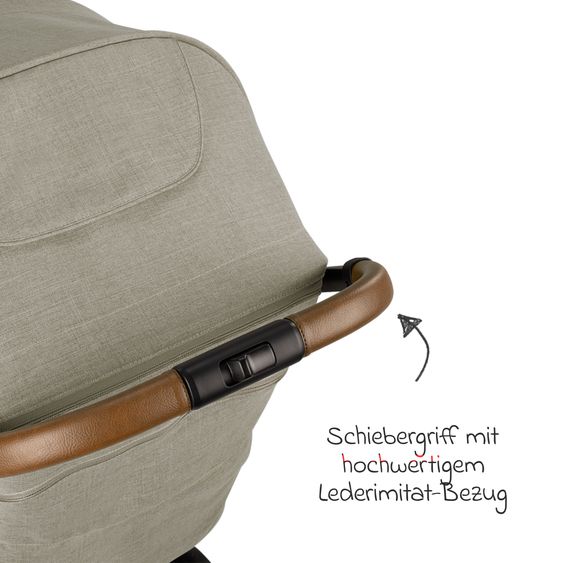 Nuna Buggy & Sportwagen TRVL bis 22 kg belastbar nur 7 kg leicht mit Liegefunktion inkl. Regenschutz & Transporttasche - Hazelwood