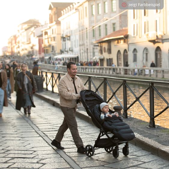 Nuna Buggy & pushchair TRVL Lx up to 22 kg with magnetic belt buckle, automatic folding mechanism incl. rain cover & transport bag - Cedar