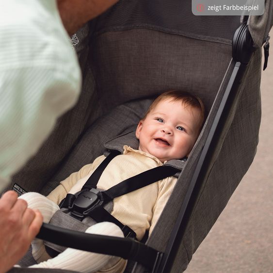 Nuna Geschwister- & Zwillingsbuggy TRVL Dubl nur 78 cm Breit mit Liegeposition inkl. Regenschutz & Transporttasche - Caviar