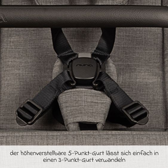 Nuna Geschwister- & Zwillingsbuggy TRVL Dubl nur 78 cm Breit mit Liegeposition inkl. Regenschutz & Transporttasche - Thunder