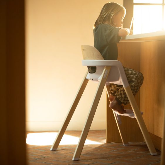 Nuna Hochstuhl BRYN bis 100 kg belastbar mit Sitzpolster, Sicherheitsgurt, Essbrett - Heritage
