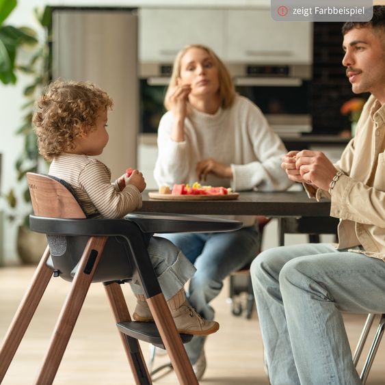 Nuna Hochstuhl BRYN bis 100 kg belastbar mit Sitzpolster, Sicherheitsgurt, Essbrett - Heritage