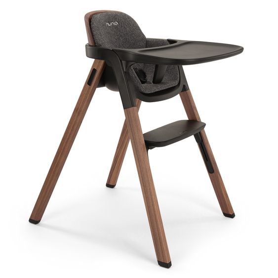 Nuna Hochstuhl BRYN bis 100 kg belastbar mit Sitzpolster, Sicherheitsgurt, Essbrett - Sanderson