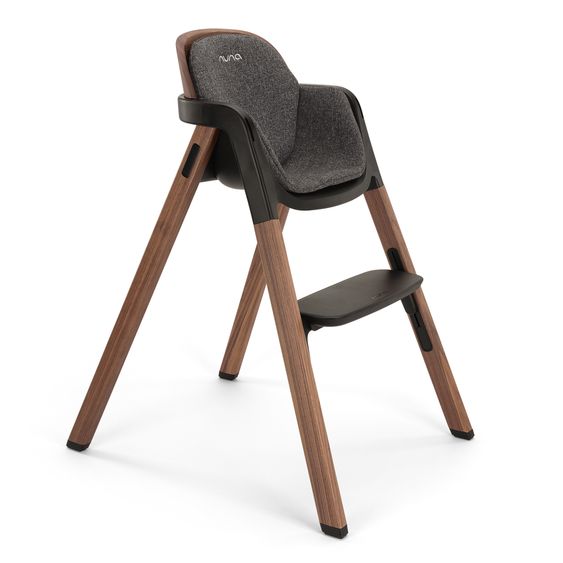 Nuna Hochstuhl BRYN bis 100 kg belastbar mit Sitzpolster, Sicherheitsgurt, Essbrett - Sanderson