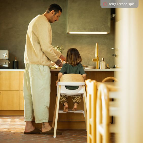 Nuna Hochstuhl BRYN bis 100 kg belastbar mit Sitzpolster, Sicherheitsgurt, Essbrett - Sanderson