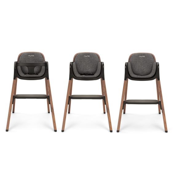 Nuna Hochstuhl BRYN bis 100 kg belastbar mit Sitzpolster, Sicherheitsgurt, Essbrett - Sanderson