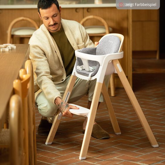 Nuna Hochstuhl BRYN bis 100 kg belastbar mit Sitzpolster, Sicherheitsgurt, Essbrett - Sanderson