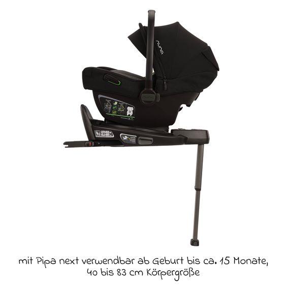 Nuna Isofix base station BASE Curv rotatable for Pipa next, Arra flex, Todl next, Cari next - Black