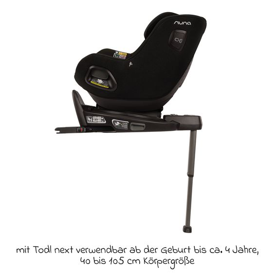 Nuna Isofix base station BASE Curv rotatable for Pipa next, Arra flex, Todl next, Cari next - Black