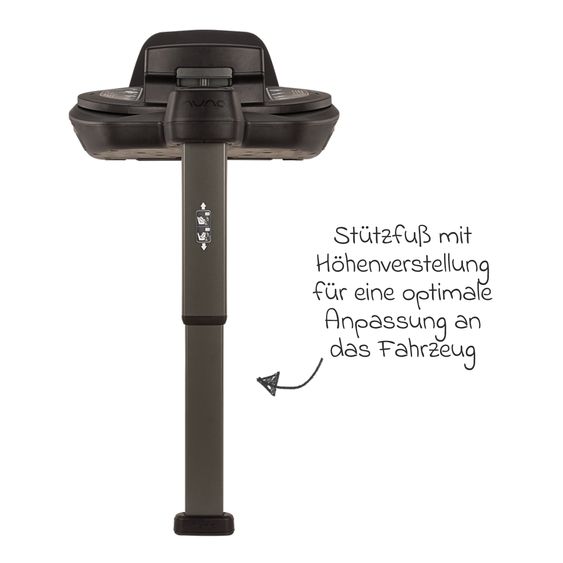 Nuna Isofix base station BASE Curv rotatable for Pipa next, Arra flex, Todl next, Cari next - Black
