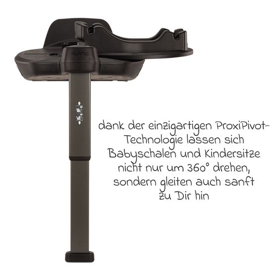 Nuna Isofix base station BASE Curv rotatable for Pipa next, Arra flex, Todl next, Cari next - Black