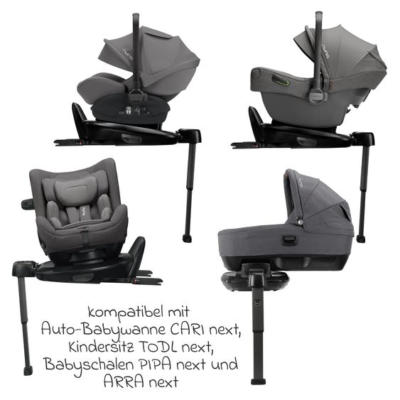 Nuna Isofix-Basisstation BASE next drehbar für Pipa next, Arra next, Todl next, Cari next - Black