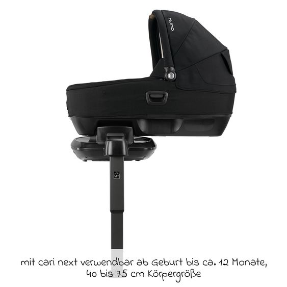 Nuna Isofix-Basisstation BASE next drehbar für Pipa next, Arra next, Todl next, Cari next - Black