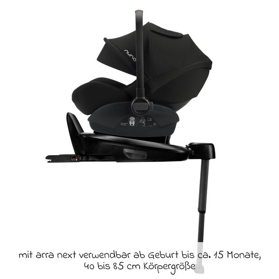 Nuna Isofix-Basisstation BASE next drehbar für Pipa next, Arra next, Todl next, Cari next - Black