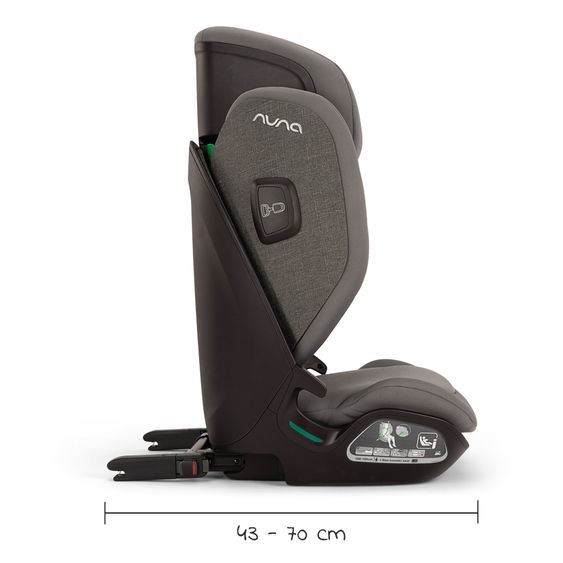 Nuna Child seat AACE Lx i-Size from 3.5 years - 12 years (100 cm - 150 cm) incl. cup holder - Thunder