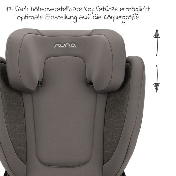 Nuna Child seat AACE Lx i-Size from 3.5 years - 12 years (100 cm - 150 cm) incl. cup holder - Thunder