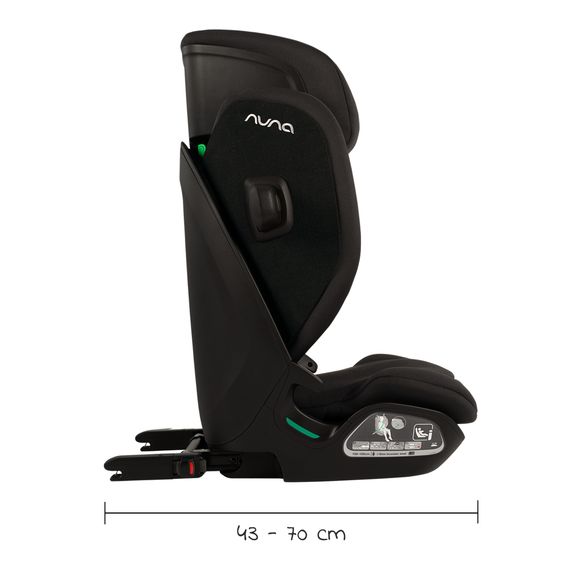 Nuna Child seat AACE LX i-Size from 3.5 years - 12 years (100 cm -150 cm) incl. Isofix - Caviar