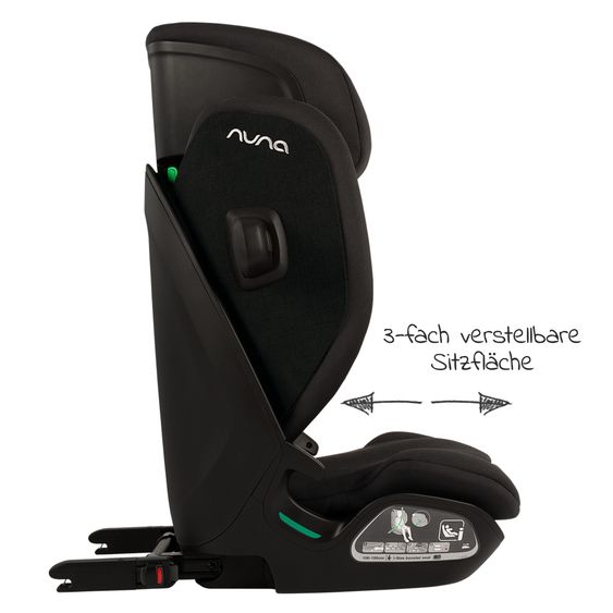 Nuna Child seat AACE LX i-Size from 3.5 years - 12 years (100 cm -150 cm) incl. Isofix - Caviar