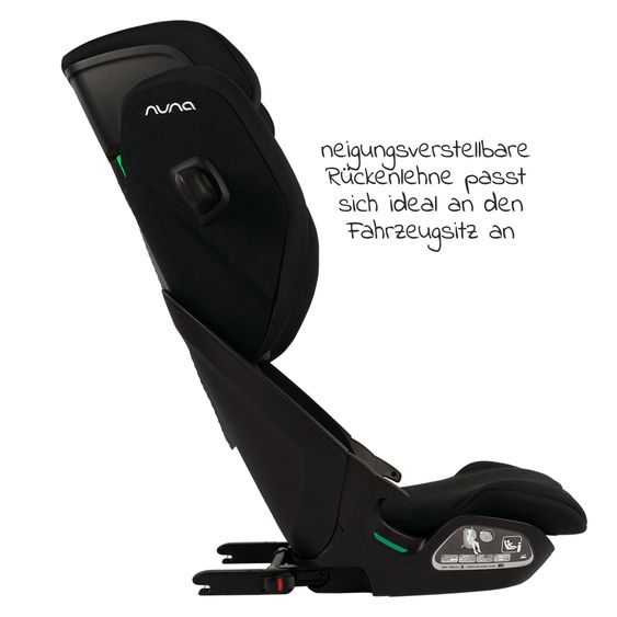 Nuna Child seat AACE LX i-Size from 3.5 years - 12 years (100 cm -150 cm) incl. Isofix - Caviar