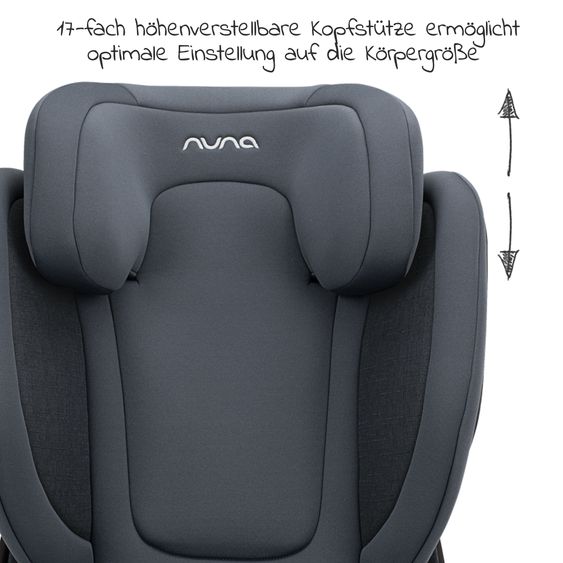 Nuna Child seat AACE LX i-Size from 3.5 years - 12 years (100 cm -150 cm) incl. Isofix - Ocean