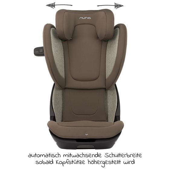 Nuna Child seat AACE LX i-Size from 3.5 years - 12 years (100 cm -150 cm) incl. Isofix - Walnut