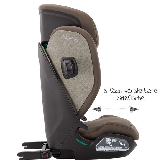 Nuna Child seat AACE LX i-Size from 3.5 years - 12 years (100 cm -150 cm) incl. Isofix - Walnut