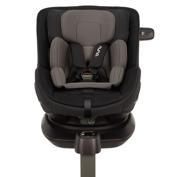 Nuna Reboarder Car Seat PRUU Aire i-Size 360° rotatable from birth to 4 years (40 cm - 105 cm) incl. base station & seat reducer - Caviar