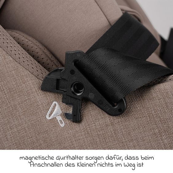 Nuna Seggiolino auto Reboarder PRUU Aire i-Size 360° girevole dalla nascita fino a 4 anni (40 cm - 105 cm) incl. base e riduttore seggiolino - Cedar