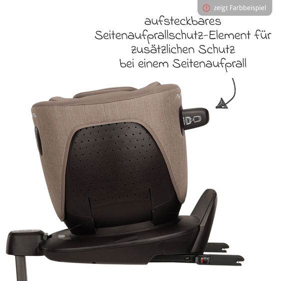 Nuna Seggiolino auto Reboarder PRUU Aire i-Size 360° girevole dalla nascita fino a 4 anni (40 cm - 105 cm) incl. base e riduttore seggiolino - Cedar