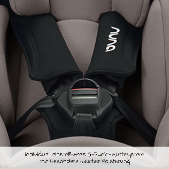 Nuna Reboarder-Kindersitz PRYM i-Size ab Geburt - 4 Jahre (40 cm - 105 cm) 360° drehbar, inkl. Isofix-Basis - Caviar