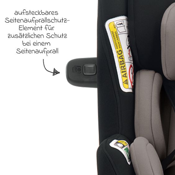 Nuna Reboarder-Kindersitz PRYM i-Size ab Geburt - 4 Jahre (40 cm - 105 cm) 360° drehbar, inkl. Isofix-Basis - Caviar