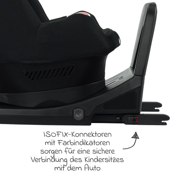 Nuna Reboarder-Kindersitz PRYM i-Size ab Geburt - 4 Jahre (40 cm - 105 cm) 360° drehbar, inkl. Isofix-Basis - Caviar