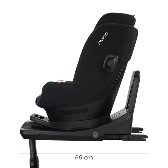 Nuna Reboarder-Kindersitz PRYM i-Size ab Geburt - 4 Jahre (40 cm - 105 cm) 360° drehbar, inkl. Isofix-Basis - Caviar