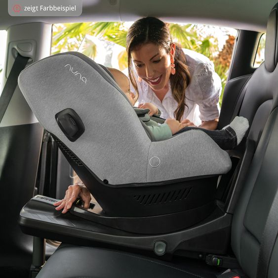 Nuna Reboarder-Kindersitz PRYM i-Size ab Geburt - 4 Jahre (40 cm - 105 cm) 360° drehbar, inkl. Isofix-Basis - Caviar