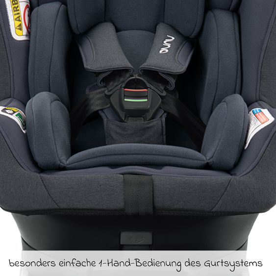 Nuna Reboarder child seat PRYM i-Size from birth - 4 years (40 cm - 105 cm) 360° rotatable, incl. Isofix base - Lake