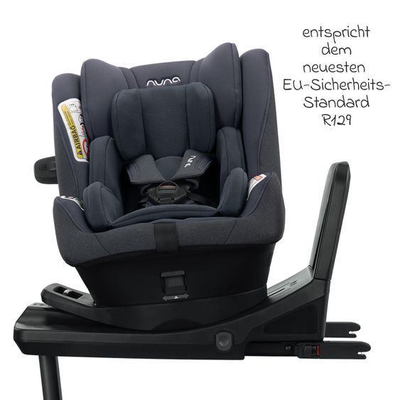 Nuna Reboarder child seat PRYM i-Size from birth - 4 years (40 cm - 105 cm) 360° rotatable, incl. Isofix base - Lake