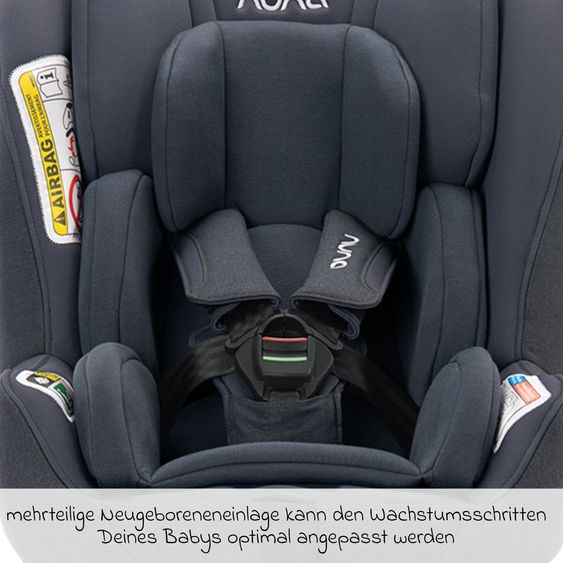 Nuna Reboarder child seat PRYM i-Size from birth - 4 years (40 cm - 105 cm) 360° rotatable, incl. Isofix base - Lake