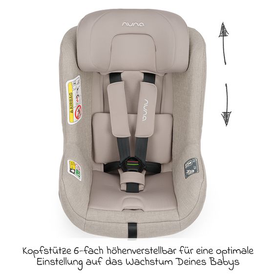 Nuna Seggiolino auto Reboarder TODL next i-Size 360° girevole dalla nascita fino a 4 anni (40 cm - 105 cm) incl. riduttore seggiolino - Chateau