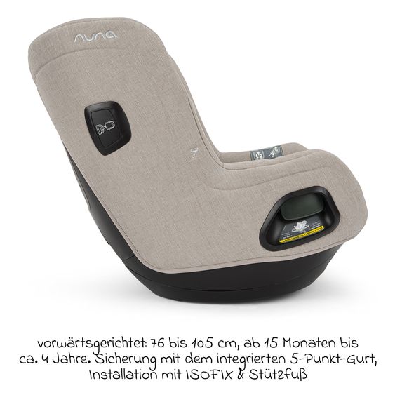 Nuna Seggiolino auto Reboarder TODL next i-Size 360° girevole dalla nascita fino a 4 anni (40 cm - 105 cm) incl. riduttore seggiolino - Chateau