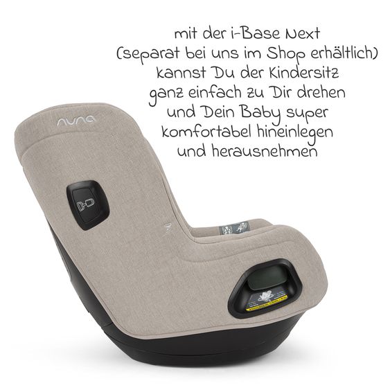 Nuna Seggiolino auto Reboarder TODL next i-Size 360° girevole dalla nascita fino a 4 anni (40 cm - 105 cm) incl. riduttore seggiolino - Chateau