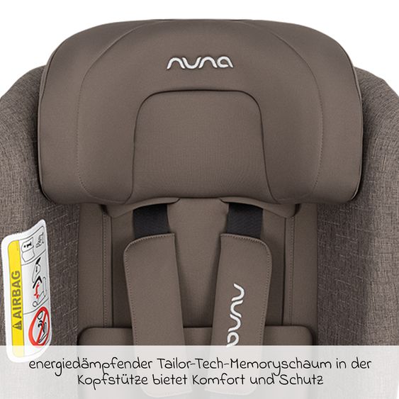 Nuna Seggiolino auto Reboarder TODL next i-Size 360° girevole dalla nascita fino a 4 anni (40 cm - 105 cm) incl. riduttore seggiolino - Castagna