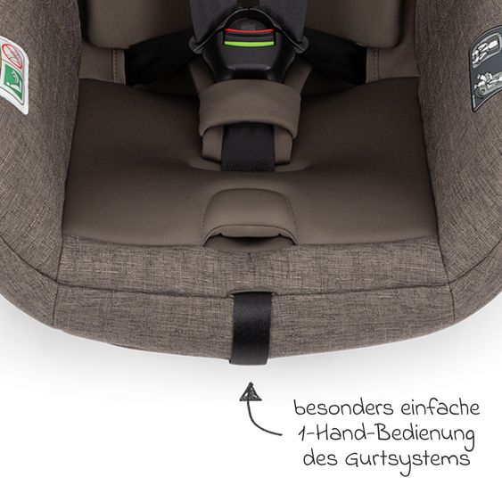 Nuna Seggiolino auto Reboarder TODL next i-Size 360° girevole dalla nascita fino a 4 anni (40 cm - 105 cm) incl. riduttore seggiolino - Castagna