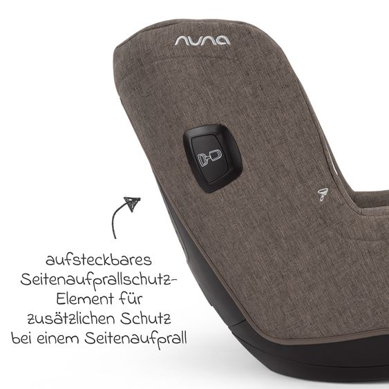 Nuna Seggiolino auto Reboarder TODL next i-Size 360° girevole dalla nascita fino a 4 anni (40 cm - 105 cm) incl. riduttore seggiolino - Castagna
