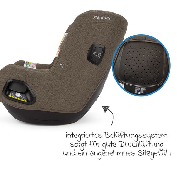 Nuna Seggiolino auto Reboarder TODL next i-Size 360° girevole dalla nascita fino a 4 anni (40 cm - 105 cm) incl. riduttore seggiolino - Pistacchio