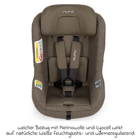 Nuna Seggiolino auto Reboarder TODL next i-Size 360° girevole dalla nascita fino a 4 anni (40 cm - 105 cm) incl. riduttore seggiolino - Pistacchio