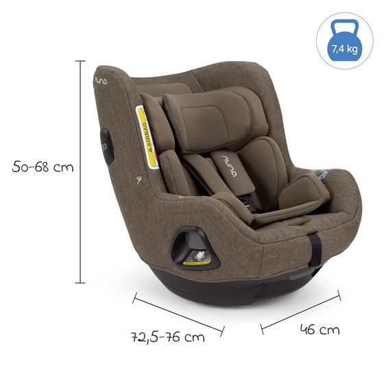 Nuna Seggiolino auto Reboarder TODL next i-Size 360° girevole dalla nascita fino a 4 anni (40 cm - 105 cm) incl. riduttore seggiolino - Pistacchio